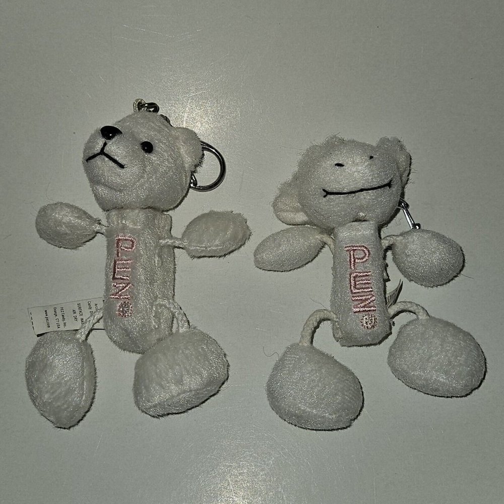 2 Pez Dispensers White Plush Easter Sheep Arctic Babies Bear Candy Dispenser Lot